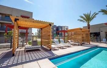 Poolside cabana area